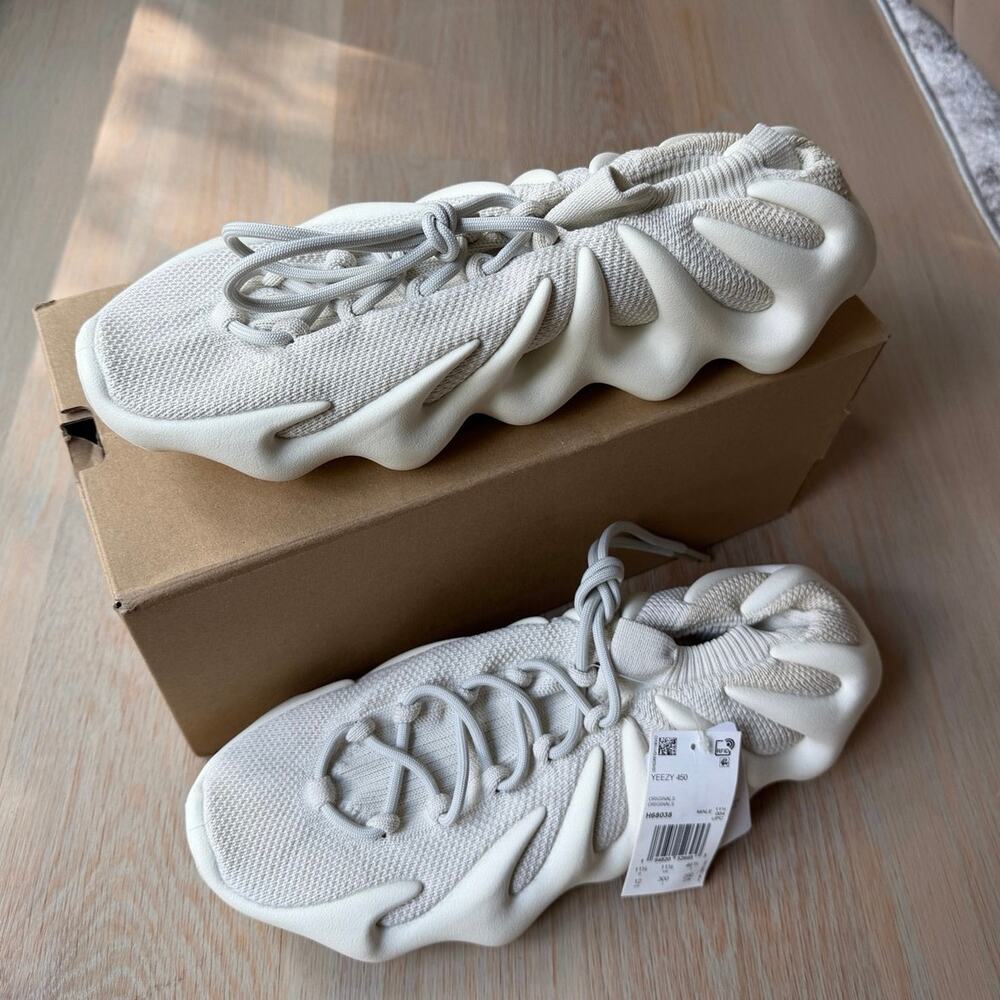 Adidas Yeezy 450 Cloud White H68038 Size 12 Mens New Authentic w/ Box